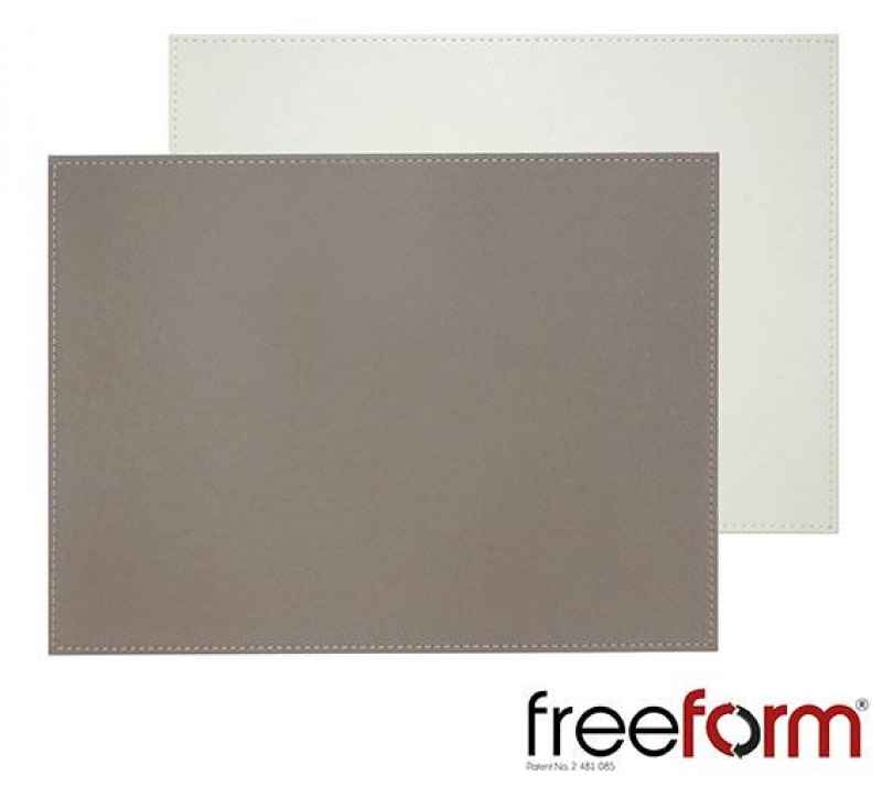 Preview: Platzset 40 x 30 cm taupe / weiß
