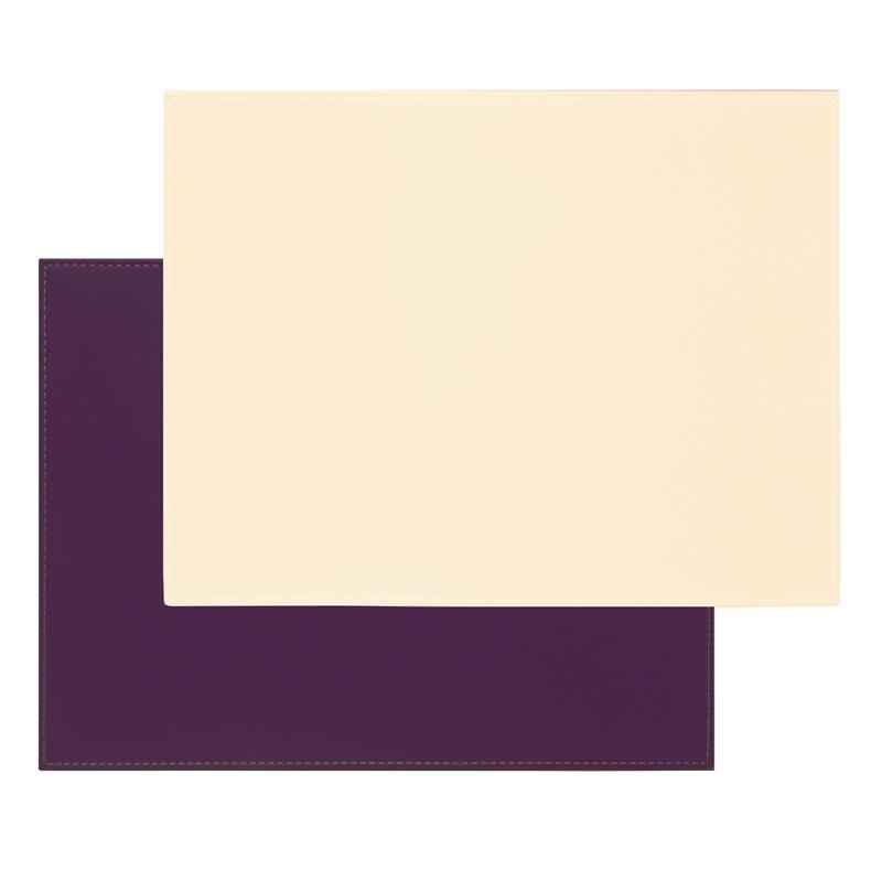 Preview: Platzset 40 x 30 cm pflaume / elfenbein