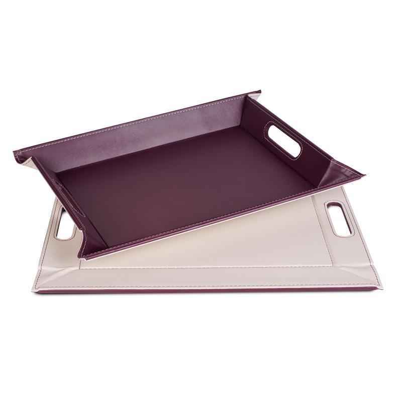 Preview: Wendetablett Pflaume / Elfenbein - 45 x 35cm