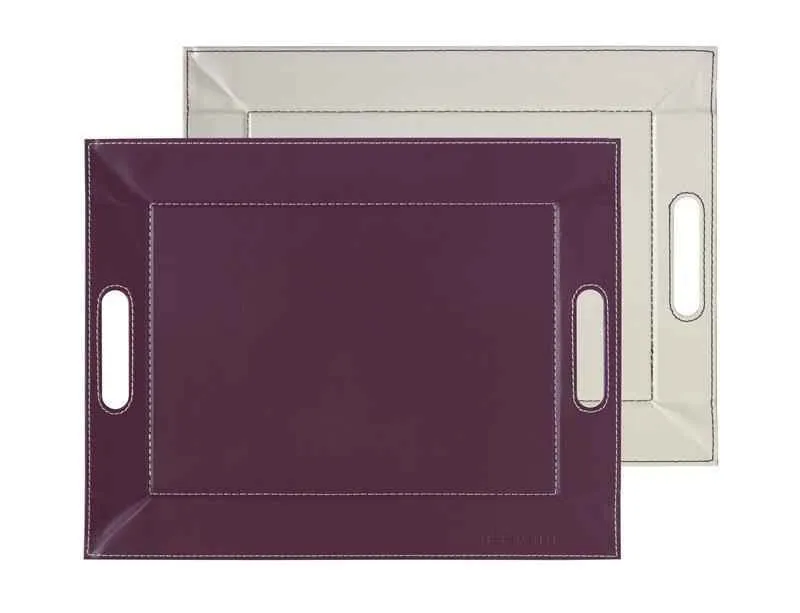 Wendetablett Pflaume / Elfenbein - 45 x 35cm