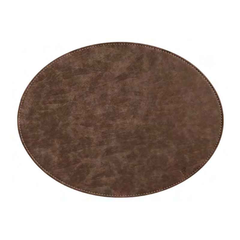 Preview: Freeform Platzset oval Hellbraun/Dunkelbraun 45 x 34 cm