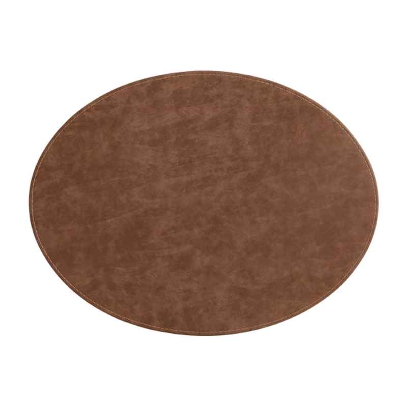 Preview: Freeform Platzset oval Hellbraun/Dunkelbraun 45 x 34 cm