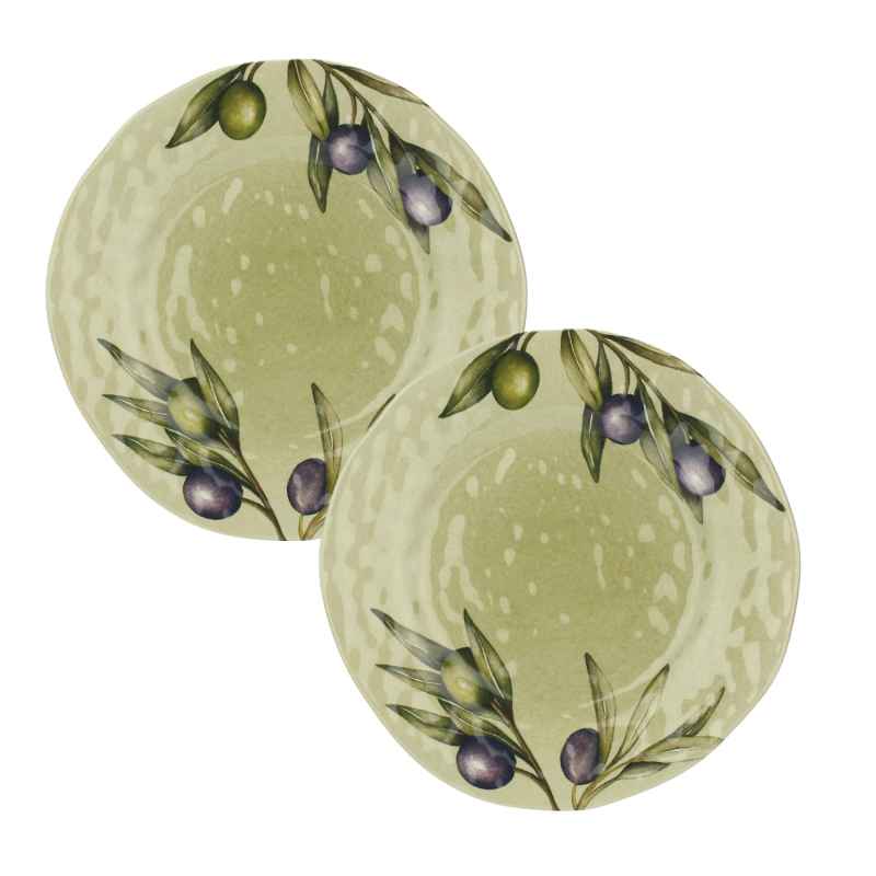 Preview: Frühstücksteller / Dessertteller Ø 21 cm Olive Set mit 2 Stück