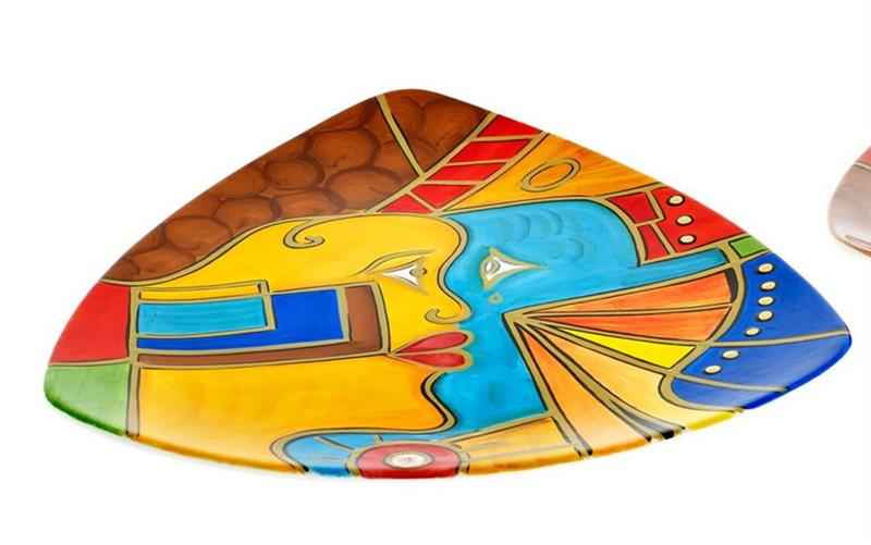 Preview: Frühstücksteller 24cm handbemalt “FACE to FACE”