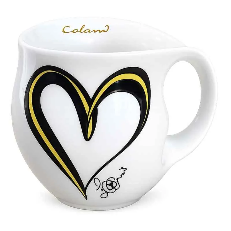 Colani Kaffeebecher Set Heart yellow / black