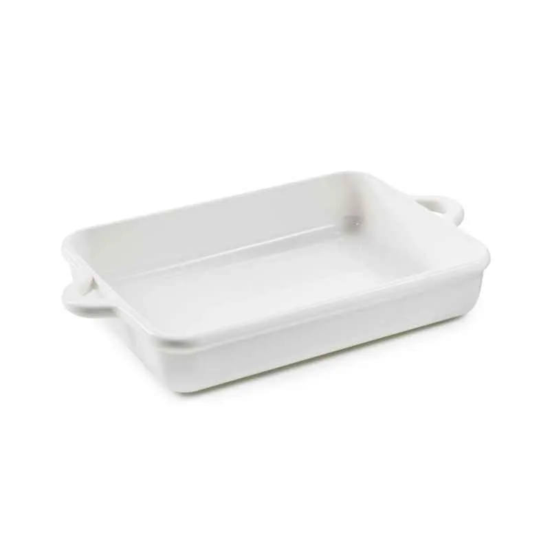 RECHTECKIGE INDUKTIONSAUFLAUFFORM 34 CM Alabaster Weiss REVOL BOMBANCE
