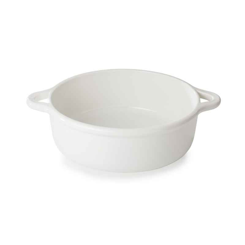 Preview: RUNDE INDUKTIONSKASSEROLLE 29 CM MIT PORZELLANDECKEL Alabaster Weiss