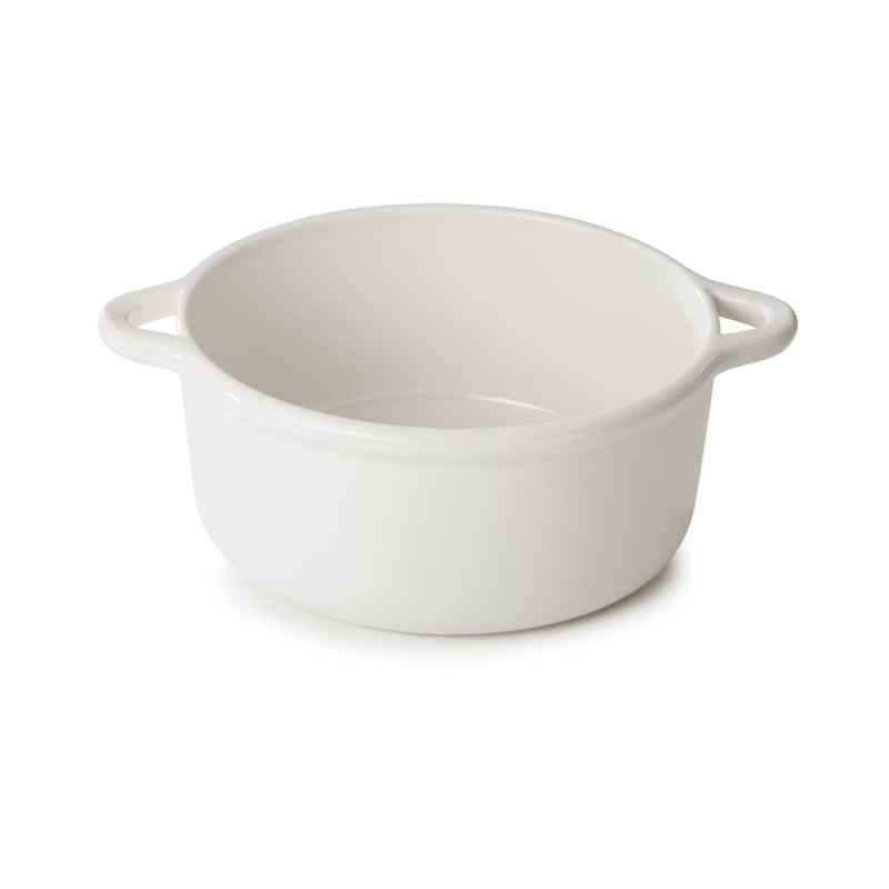Preview: RUNDE OFENKASSEROLLE 22 CM OHNE DECKEL Alabaster Weiss