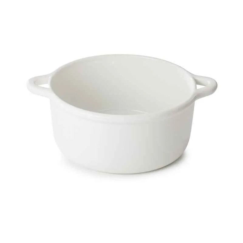 RUNDE INDUKTIONSKASSEROLLE 26 CM OHNE DECKEL Alabaster Weiss