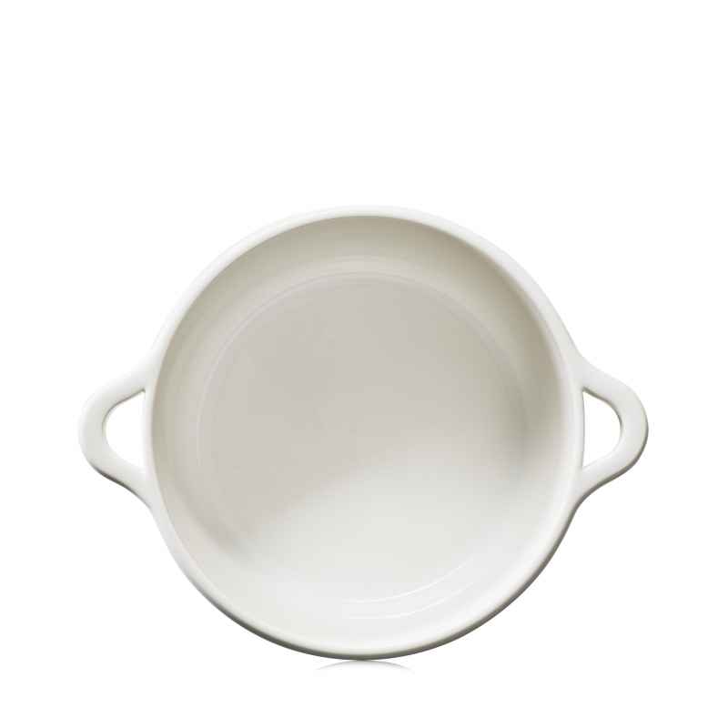 Preview: RUNDE OFENKASSEROLLE 26 CM OHNE DECKEL Alabaster Weiss