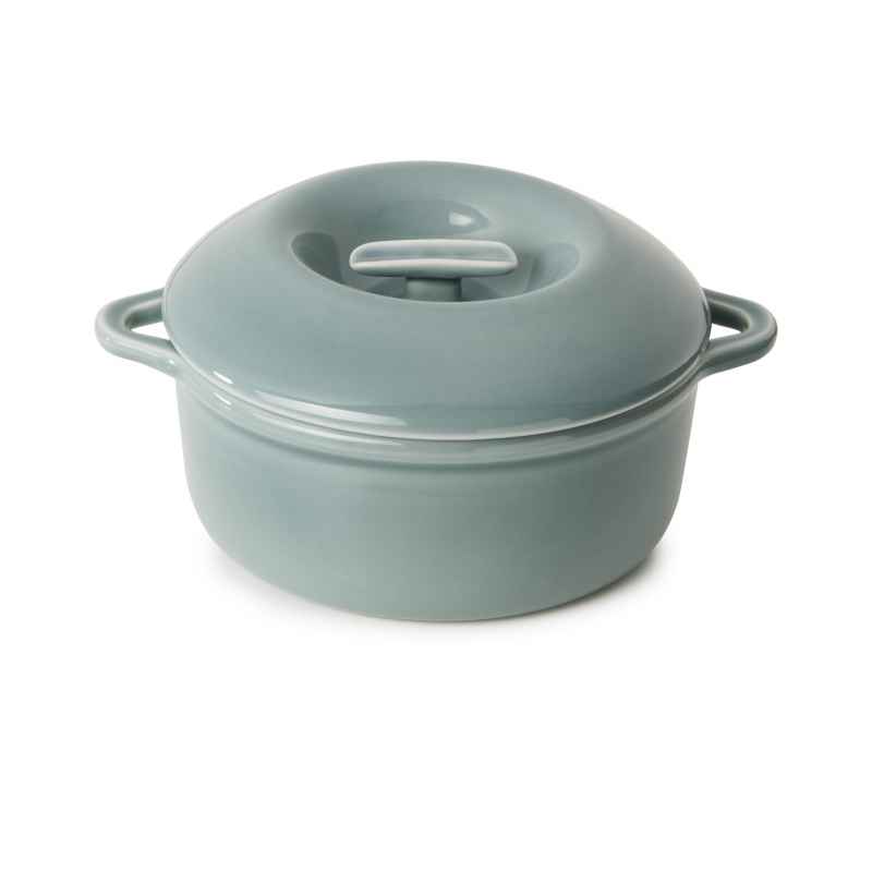 Preview: RUNDE INDUKTIONSKASSEROLLE 19 CM MIT PORZELLANDECKEL Wolkengrau