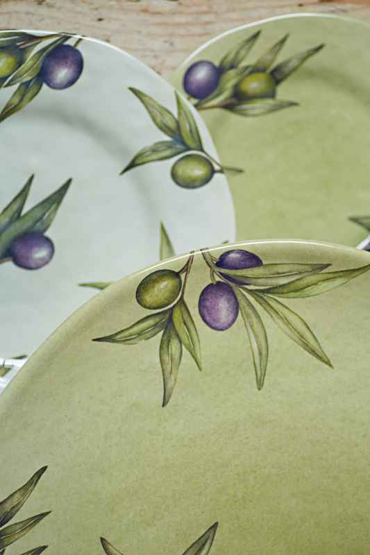 Preview: Speiseteller Ø 27 cm Olive Set mit 2 Stück
