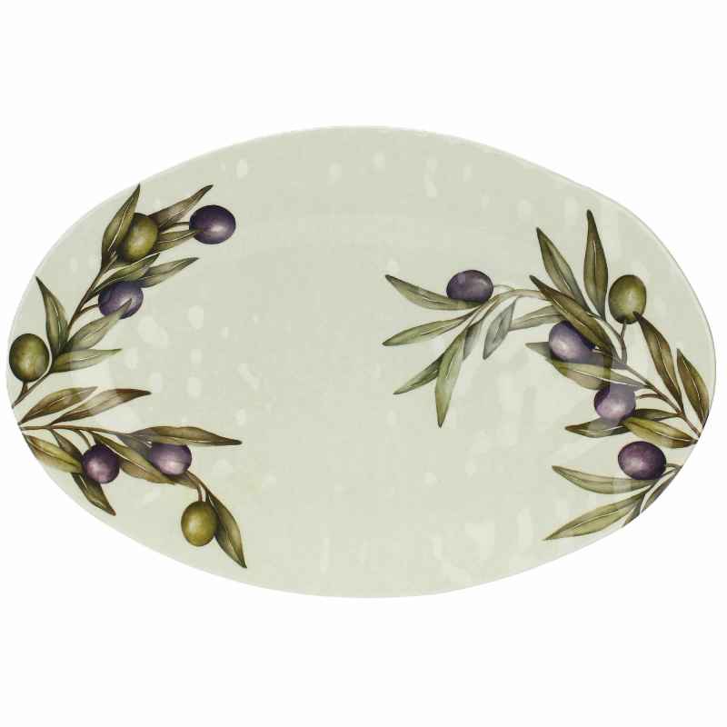 Preview: Servierteller oval 45 x 30 cm Olive