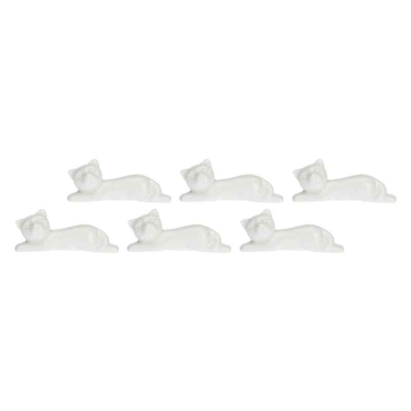 Preview: Besteckhalter 6er Set Katze "Appoggia Posate Gatto Fattoria 7,5 cm