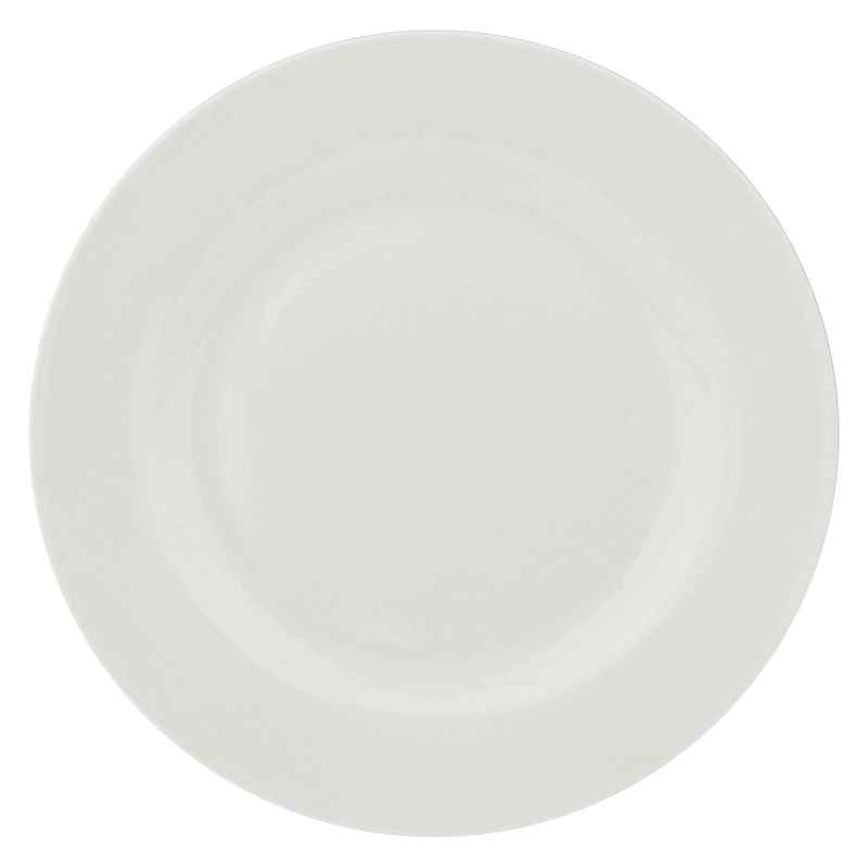 Preview: Speiseteller mit Fahne 27 cm Weiß Set 2 Stück