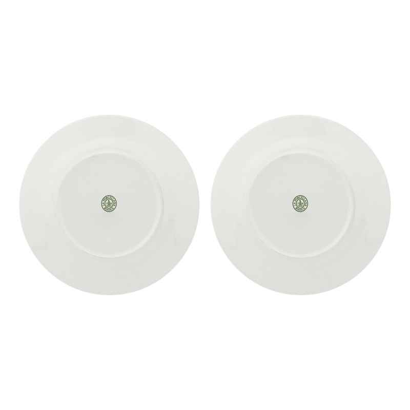 Preview: Speiseteller mit Fahne 27 cm Weiß Set 2 Stück
