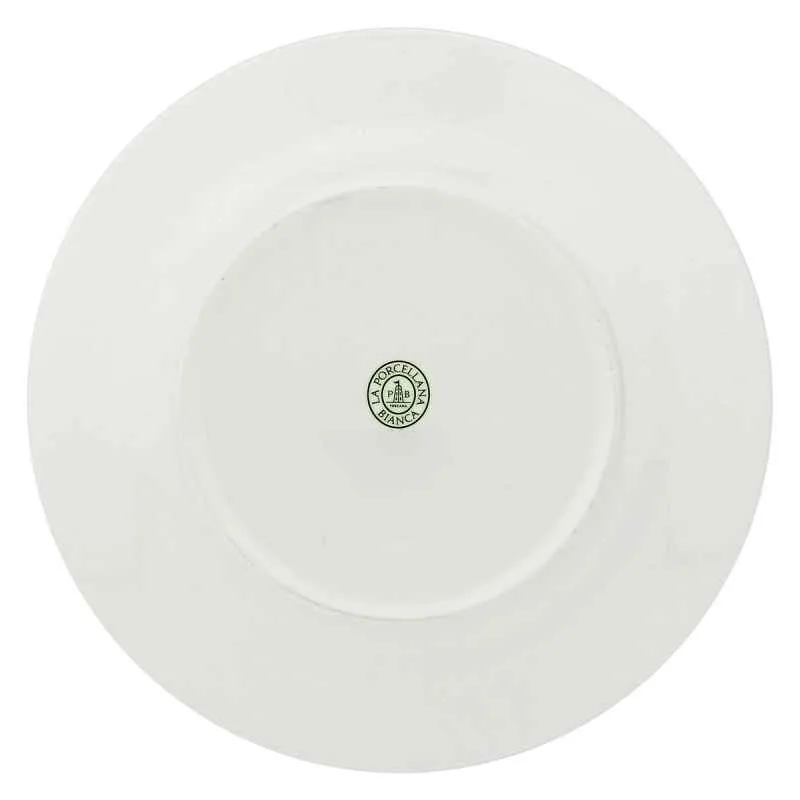 Speiseteller mit Fahne 27 cm Weiß Set 2 Stück