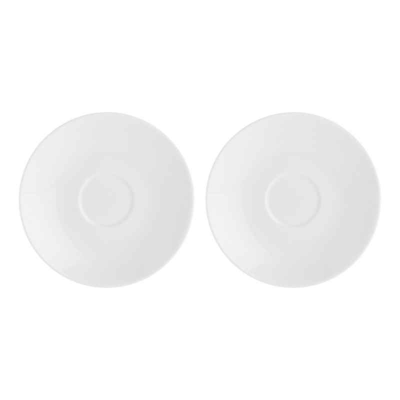 Preview: Tasse mit Untertasse 350 ml Weiß Set. 2 Stück