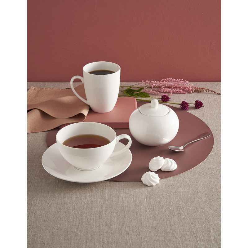 Preview: Kaffeebecher 450 ml Weiß Set 6 Stück
