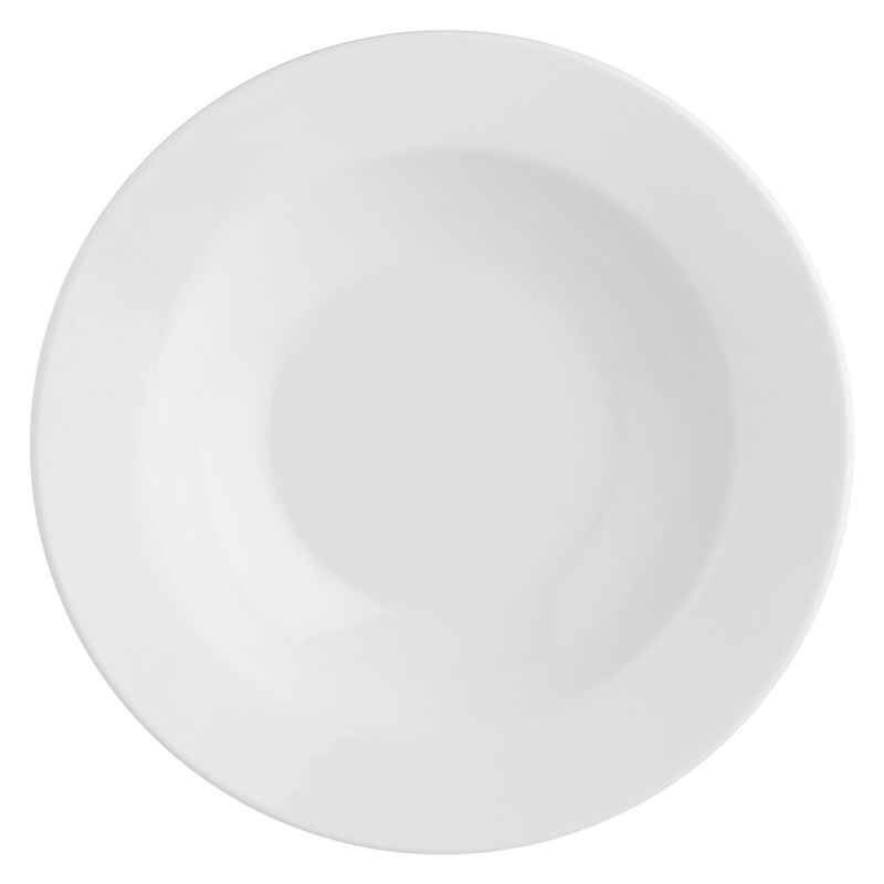 Preview: Suppenteller mit Fahne 23 cm Weiß Set 2 Stück