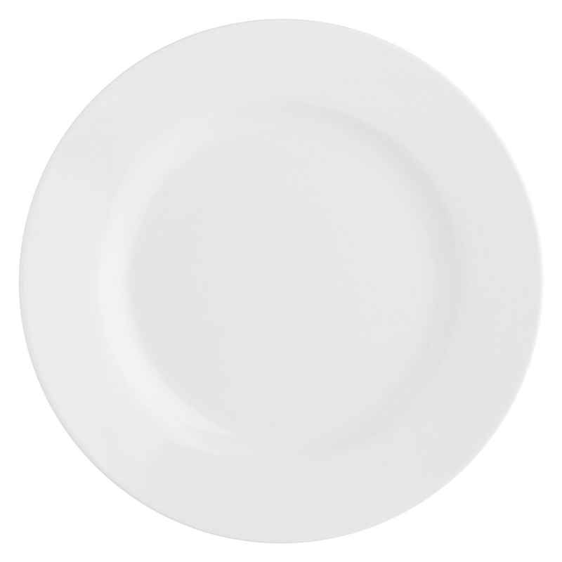 Preview: Teller mit Fahne 20 cm Weiß / Set 2 Stück