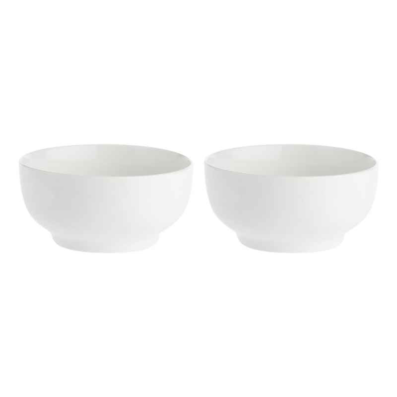 Preview: Salatschale / Beilagenschale 13 cm Weiß Set 2 Stück