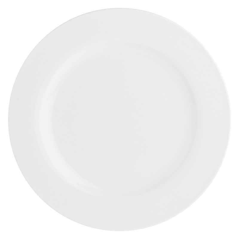 Preview: Servierplatte rund mit Fahne 30 cm Weiß