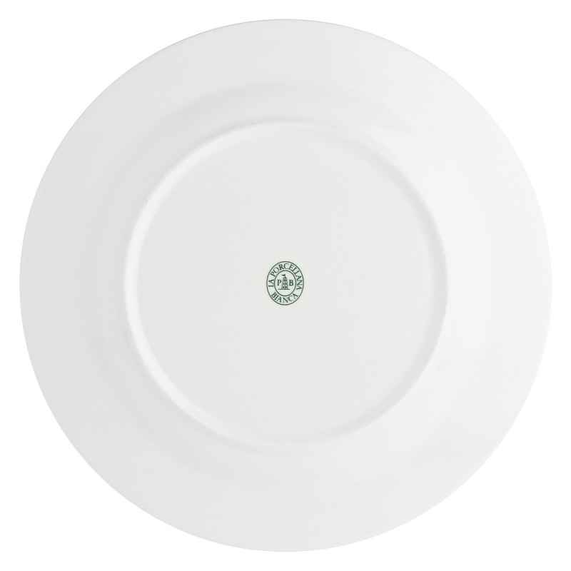 Preview: Servierplatte rund mit Fahne 30 cm Weiß