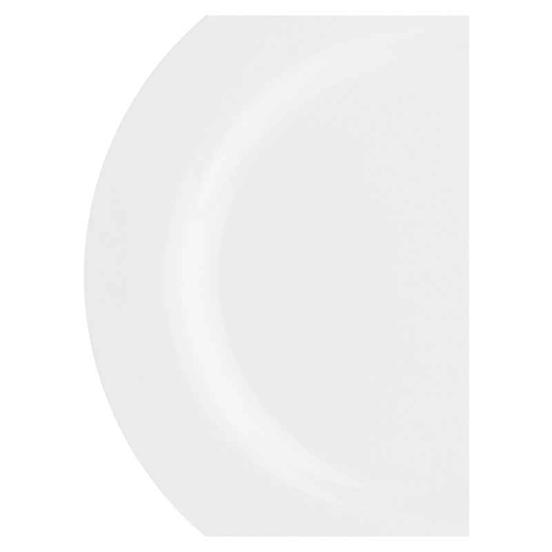 Preview: Servierplatte rund mit Fahne 30 cm Weiß