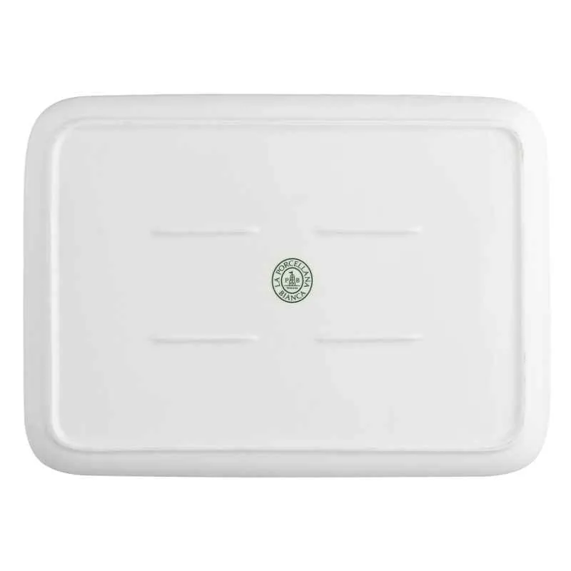 Teller rechteckig Essenziale New Age 30 x 22 cm Weiß