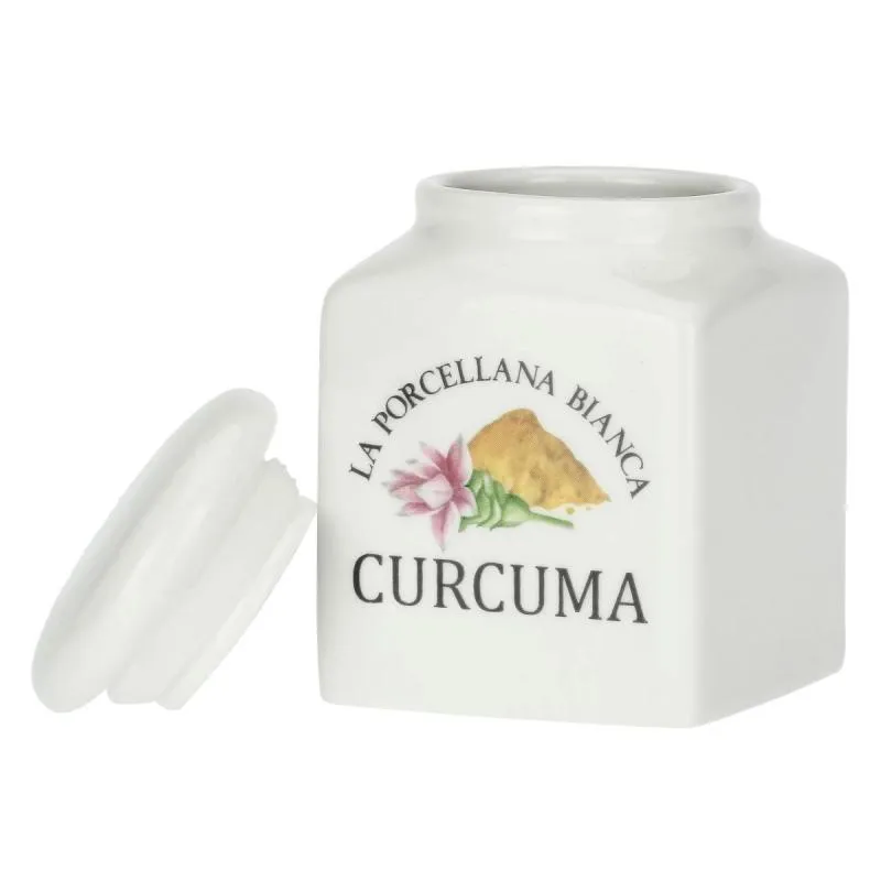 Gewürzdosen-Set 4-teilig Curcuma, Zafferano, Pepe Nero und Pinoli - 0,175 l