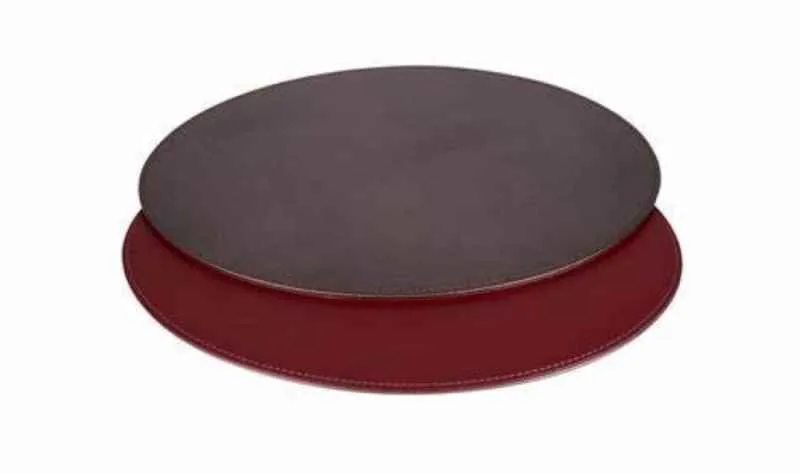 Platzset oval 45 x 34 cm burgund / anthrazit