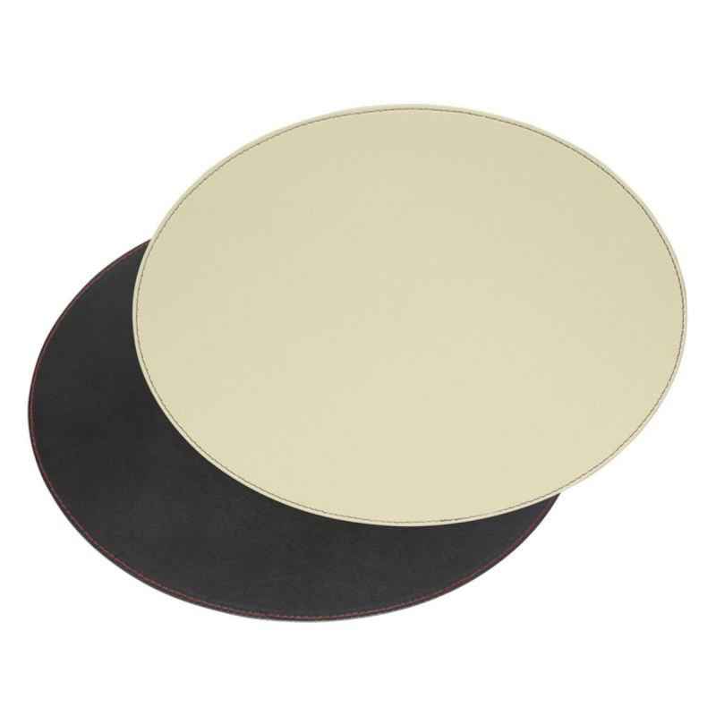 Preview: Platzset oval 45 x 34 cm schokobraun / creme