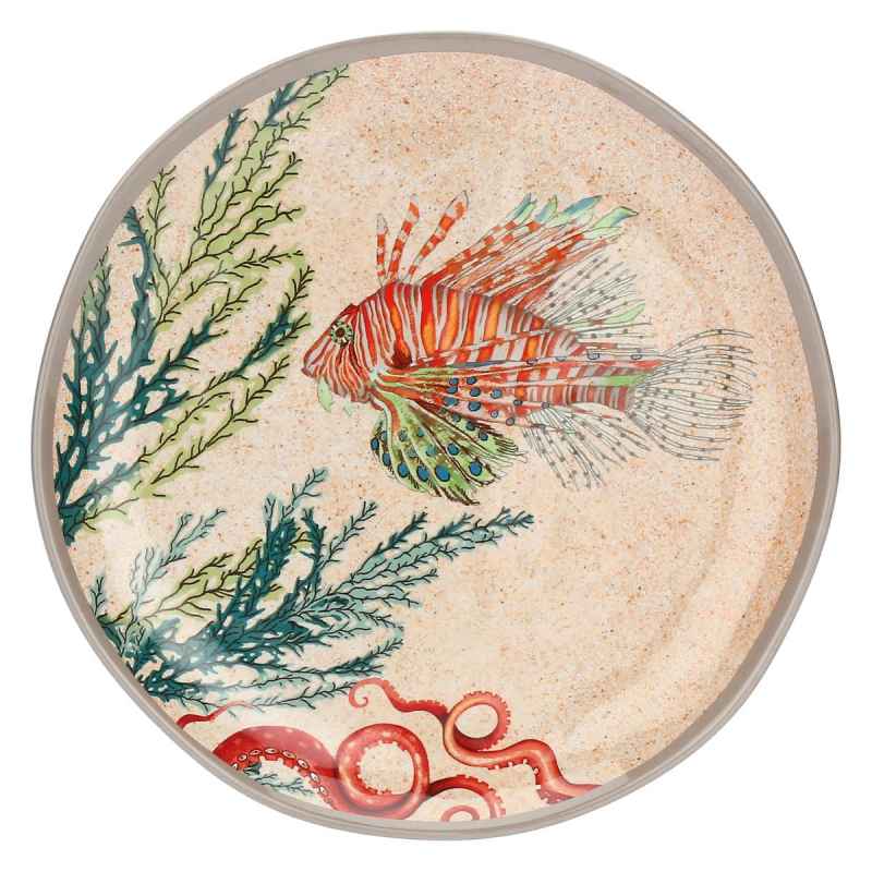 Preview: Frühstücksteller / Dessertteller Ø 21 cm Sea Life Set mit 2 Stück