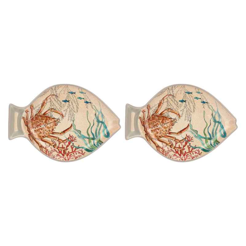 Preview: Fischteller 33 x 23 cm Sea Life Set mit 2 Stück