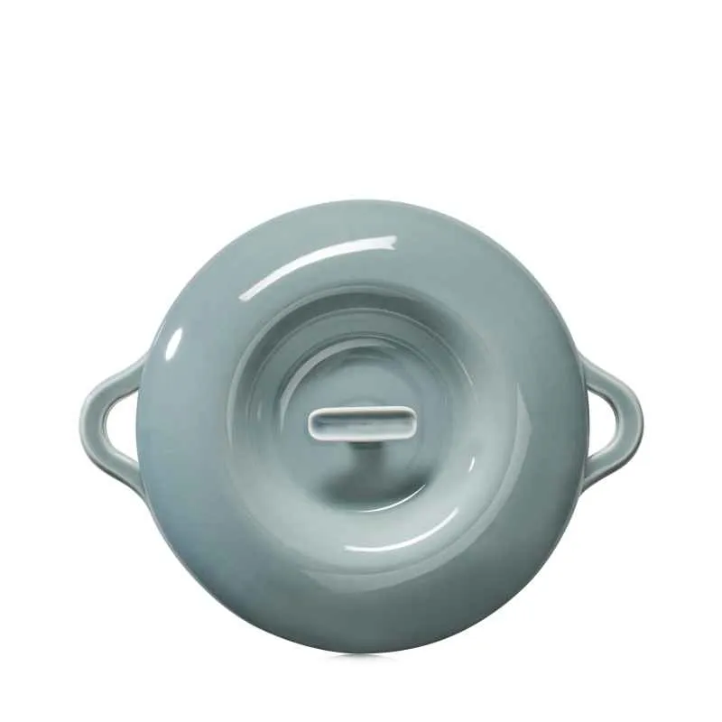 RUNDE INDUKTIONSKASSEROLLE 29 CM MIT PORZELLANDECKEL Wolkengrau