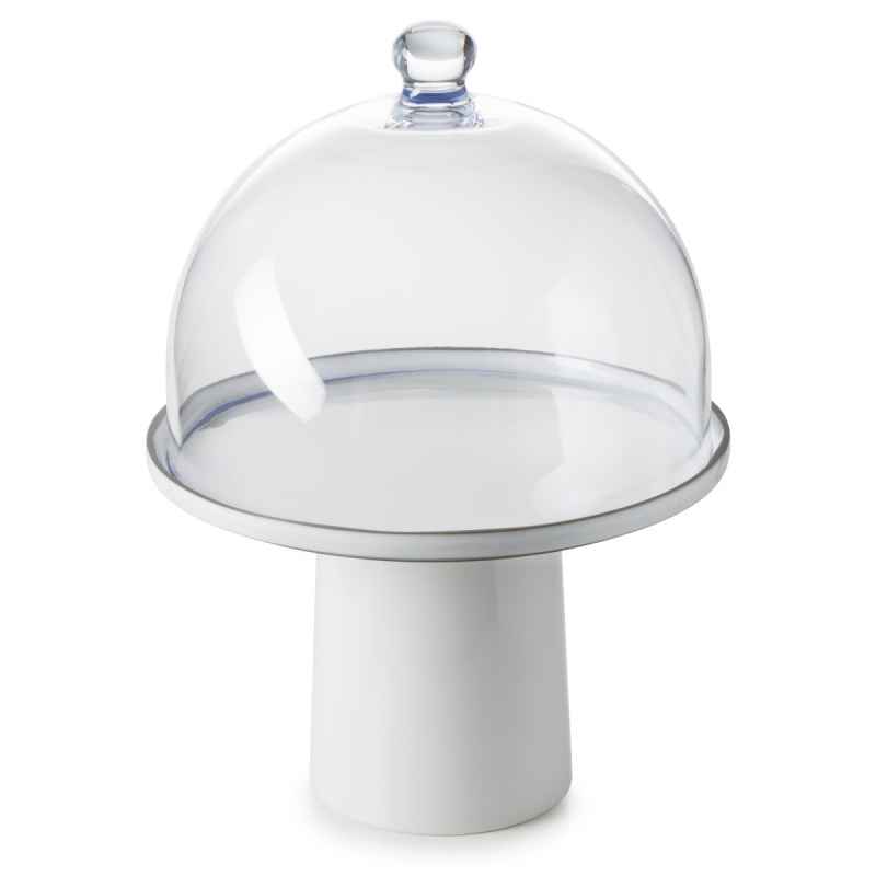 Preview: TORTENSTÄNDER CARACTERE L 30 cm WEISS CUMULUS