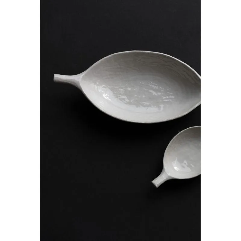 YLI POD-SERVIERSCHALE 33 CM Alabaster Weiss