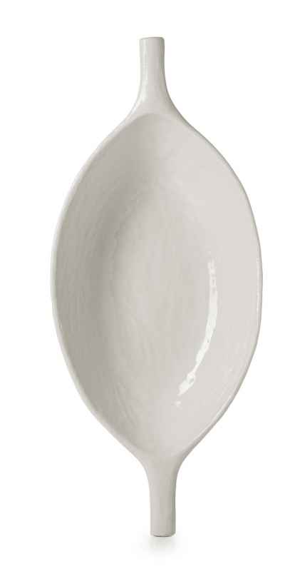 Preview: YLI POD-SERVIERSCHALE 33 CM Alabaster Weiss
