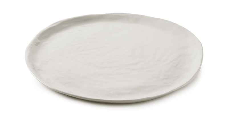 Preview: YLI FLACHER TELLER 26,5 CM Alabaster Weiss