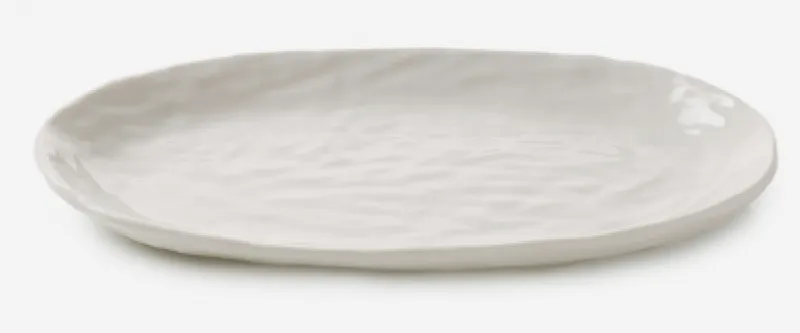 YLI OVALER TELLER 24.5 CM Alabaster Weiss