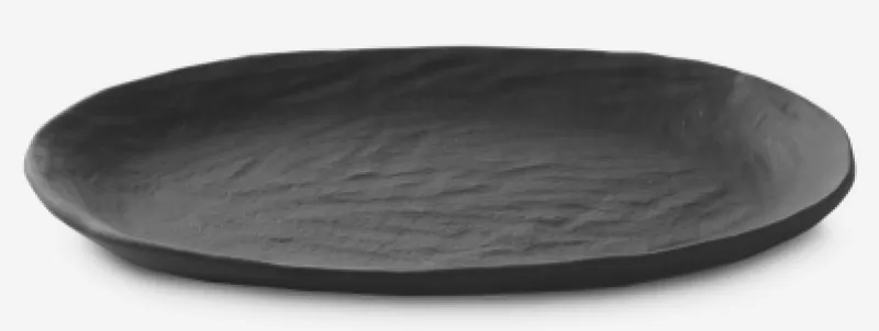 YLI OVALER TELLER 24.5 CM Matt schiefer style