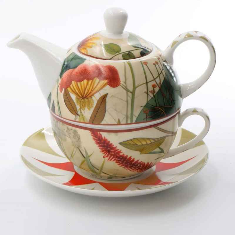 Preview: Tea4One mit Untertasse MIRABILIA 400 ml rot