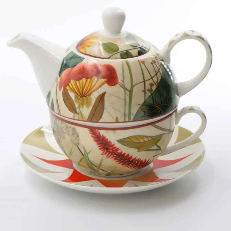 Tea4One mit Untertasse MIRABILIA 400 ml rot