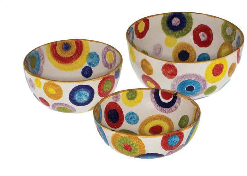 Preview: Schale rund 26cm handbemalt „Circolo“