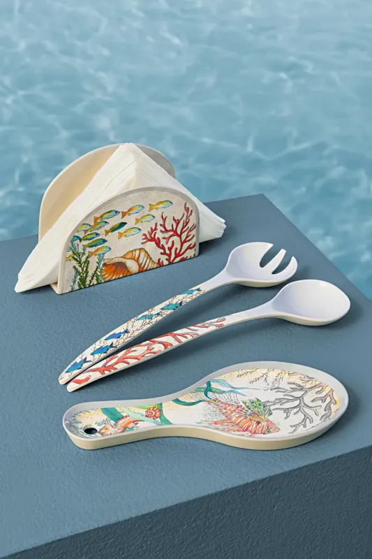 Salatbesteck 29 x 7 cm Sea Life
