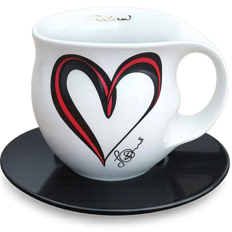 Luigi Colani Kaffeebecherset XXL Heart red/black
