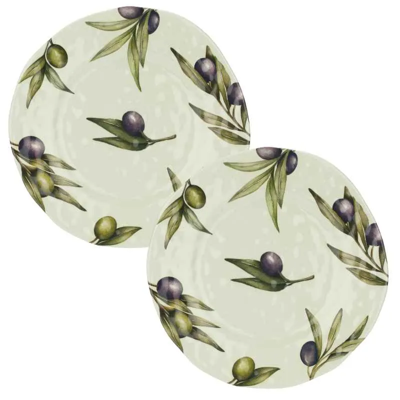 Geschirr 8 - teilig Olive Melamin
