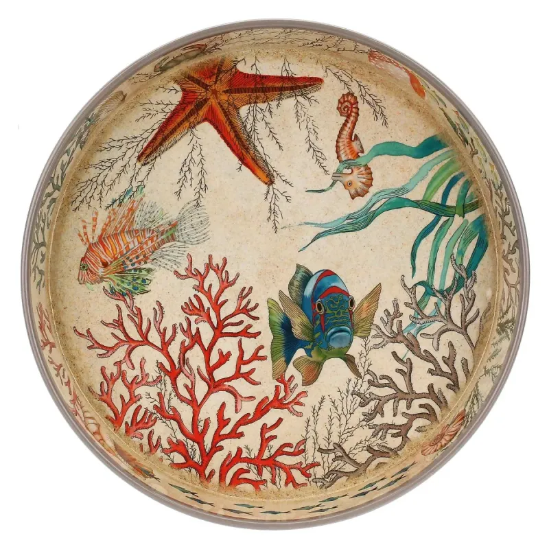 Serviertablett Ø 35 cm Sea Life
