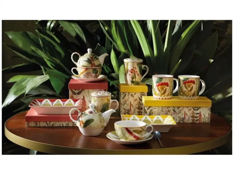 Espressotassen mit Untertassen 2er Set MIRABILIA 90 ml rot